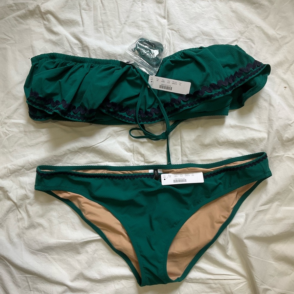 J. Crew Green Bikini Set